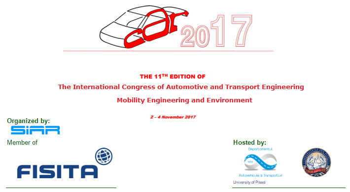 Conferinta CAR 2017 - The 11th International Automotive Congress, Pitesti